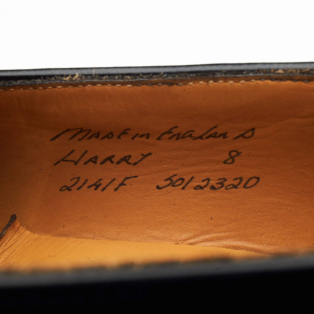 'Harry' Black Leather Tassel Loafers UK 8 F