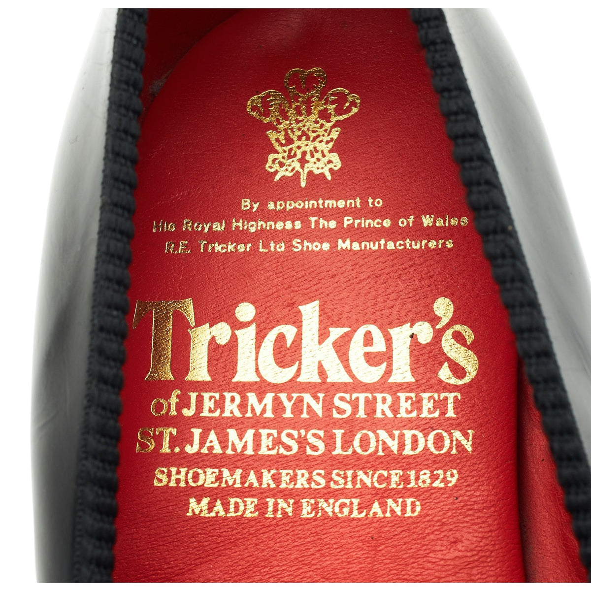 'Churchill' Black Patent Leather Slippers UK 8.5