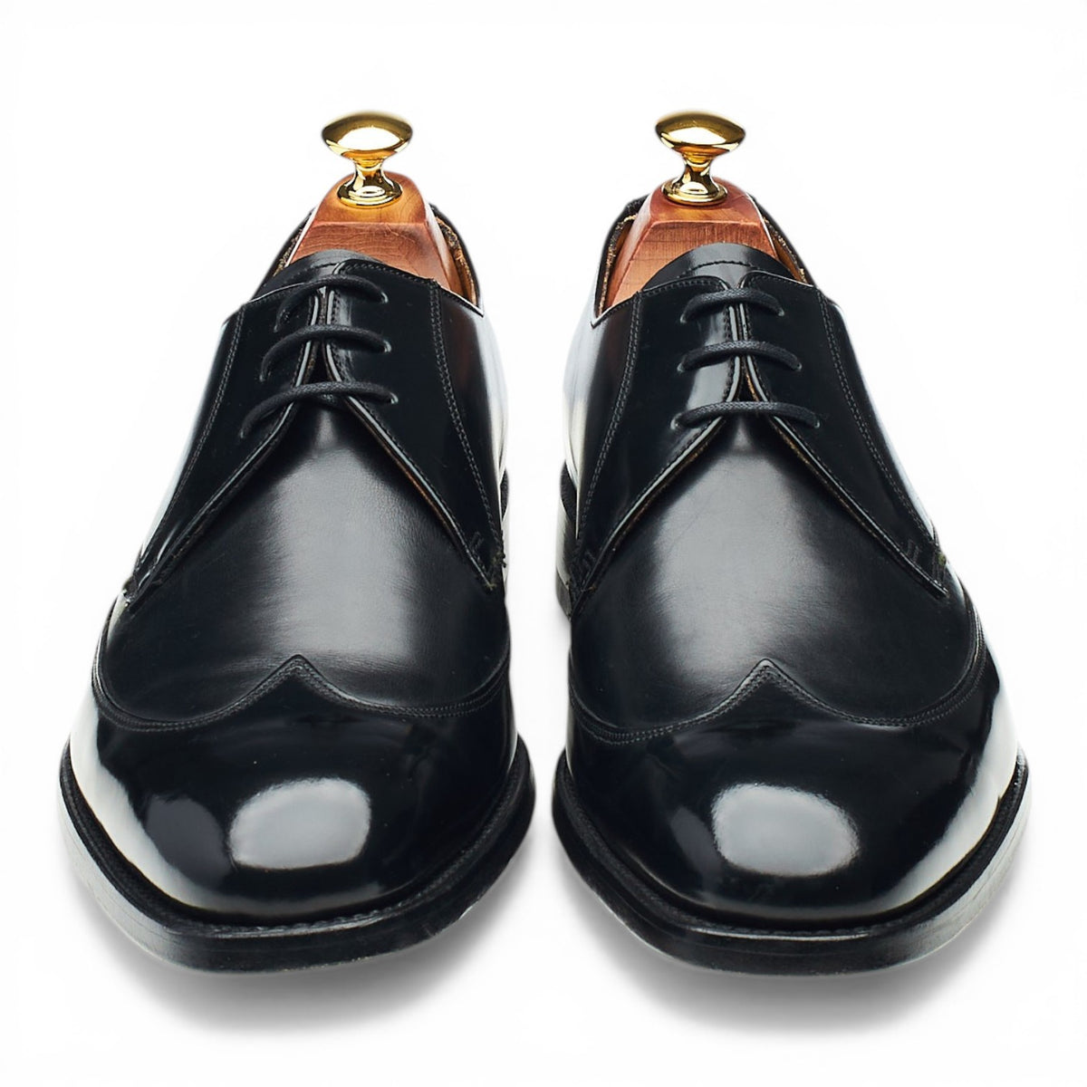 Savile Row Black Leather Derby UK 9.5 F