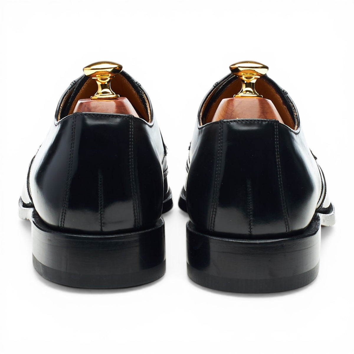 Savile Row Black Leather Derby UK 9.5 F