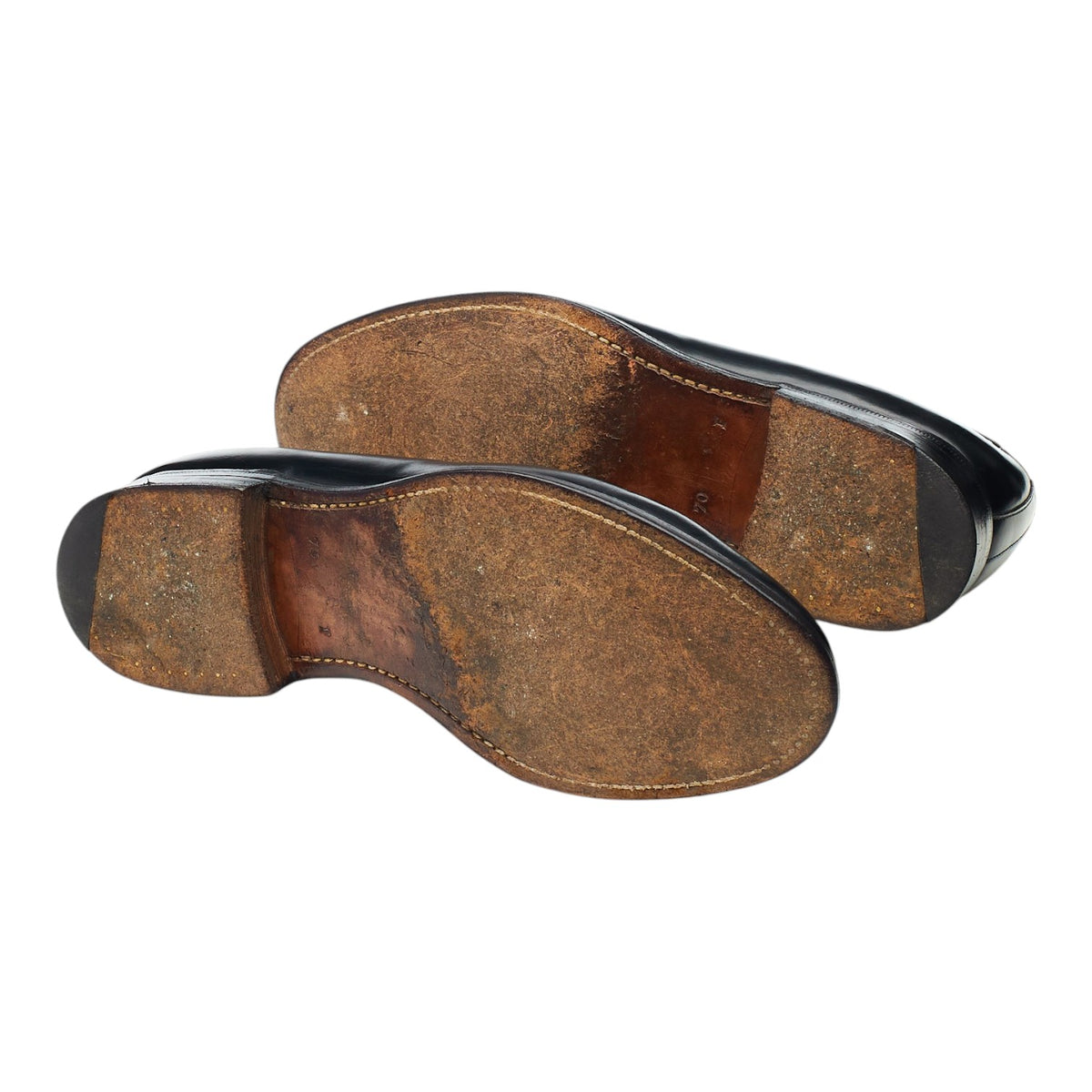 'Keats' Black Leather Tassel Loafers UK 7 F