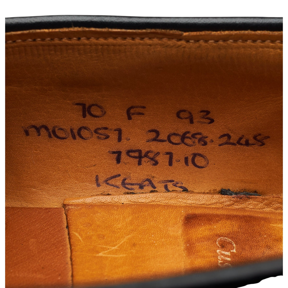 'Keats' Black Leather Tassel Loafers UK 7 F