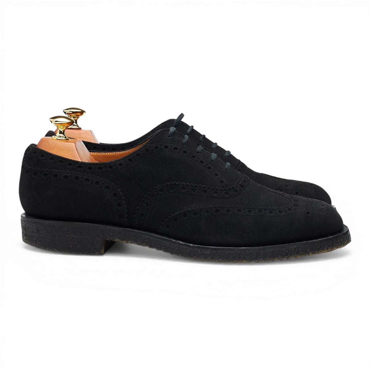 'Fairfield' Black Suede Oxford Brogues UK 9 F