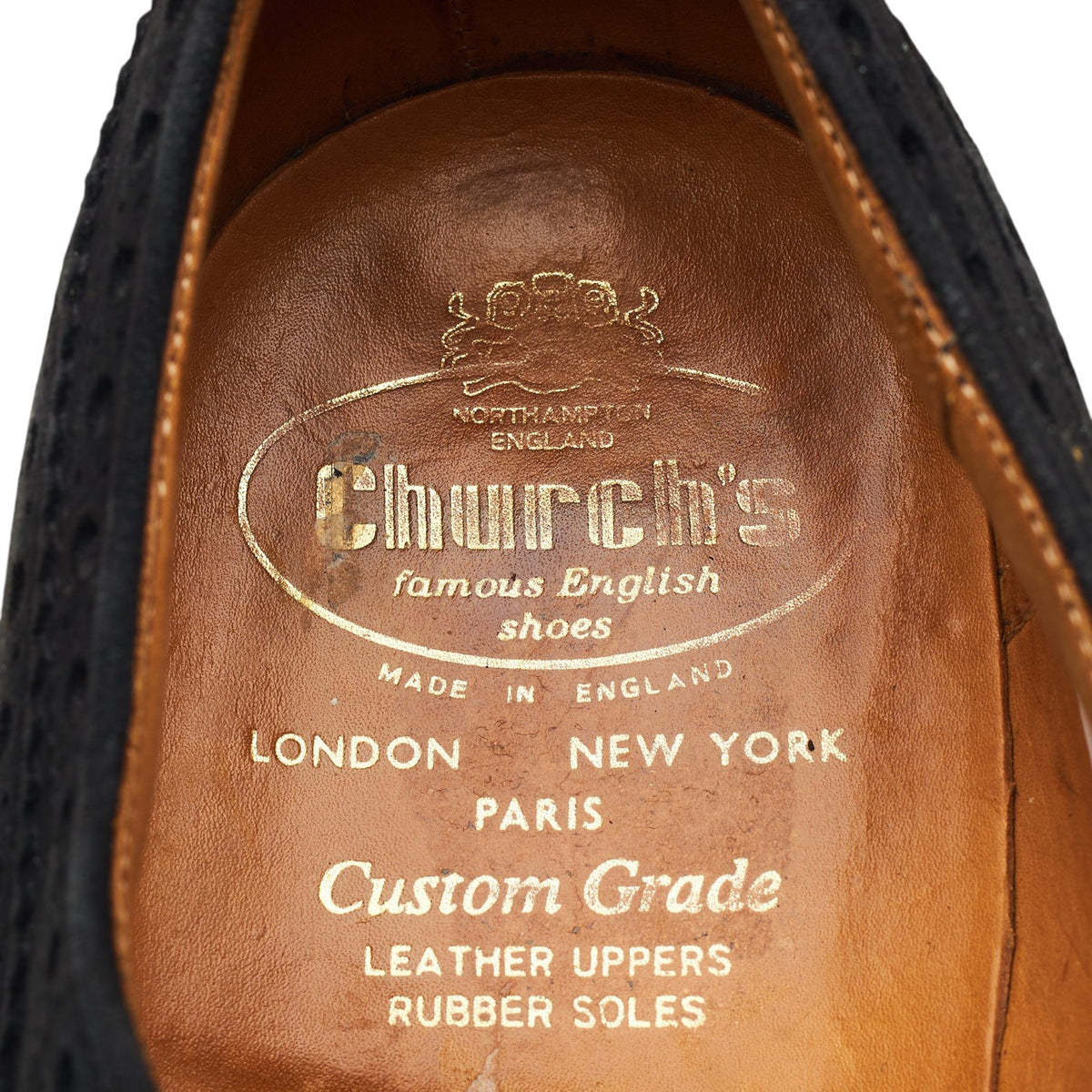 'Fairfield' Black Suede Oxford Brogues UK 9 F