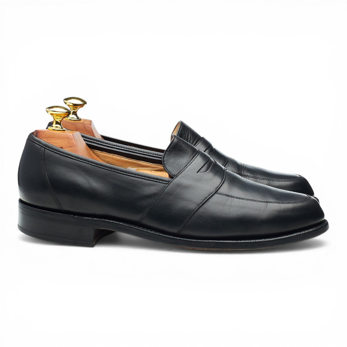 Black Leather Loafers UK 6.5 G