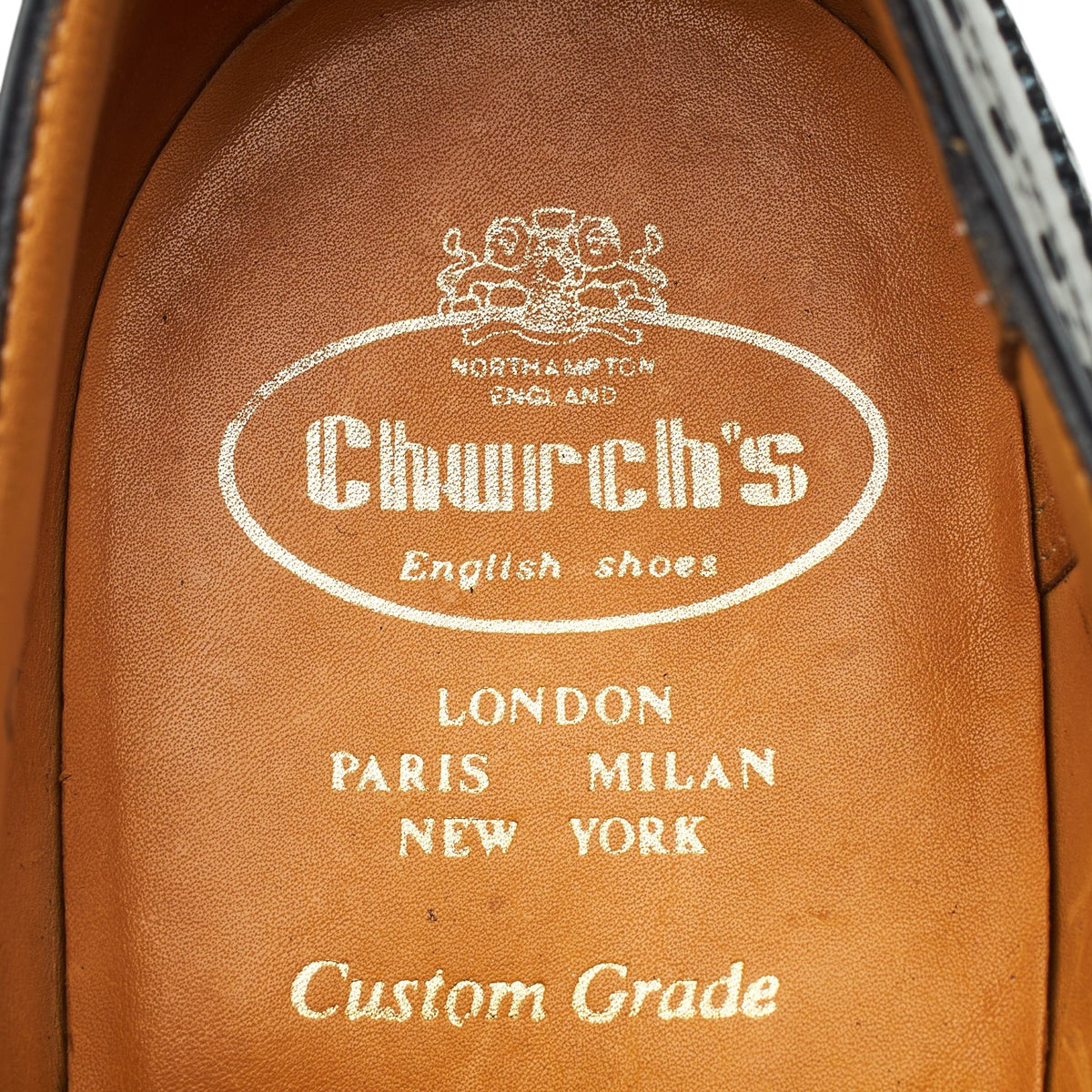 'Trent' Black Leather Oxford Brogues UK 9.5 G