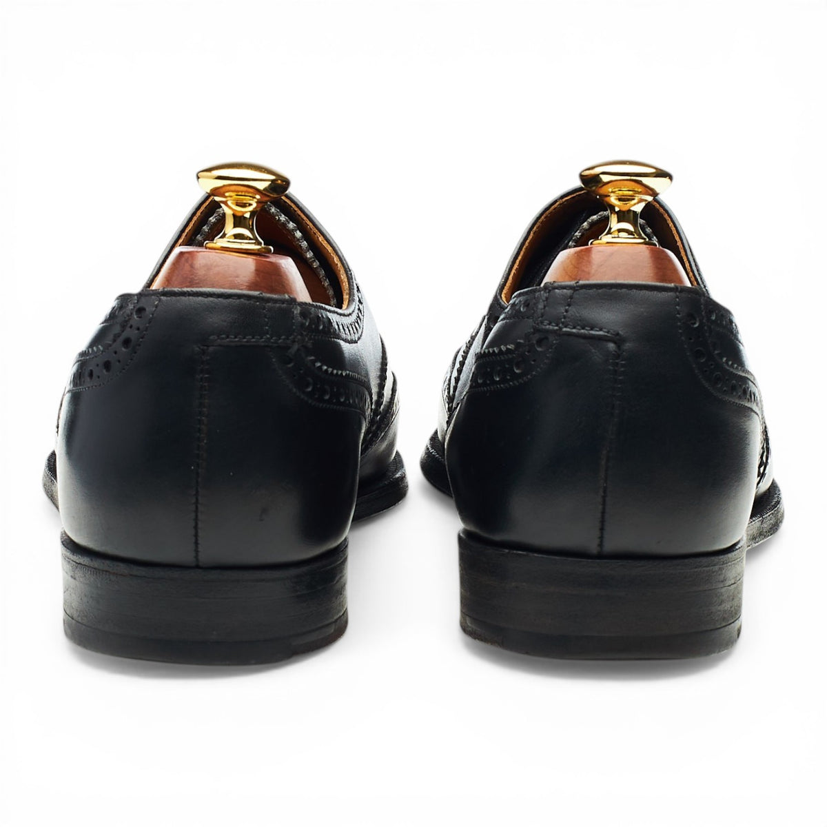 'Finsbury' Black Leather Oxford Brogues UK 9 E