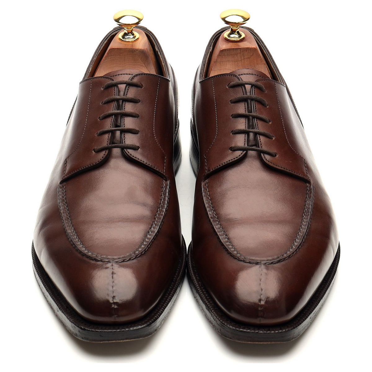 &#39;Dover&#39; Brown Leather Derby Split Toe UK 9.5 E