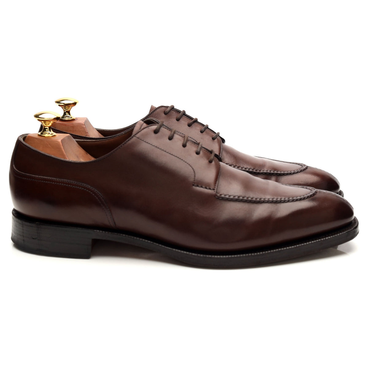 &#39;Dover&#39; Brown Leather Derby Split Toe UK 9.5 E
