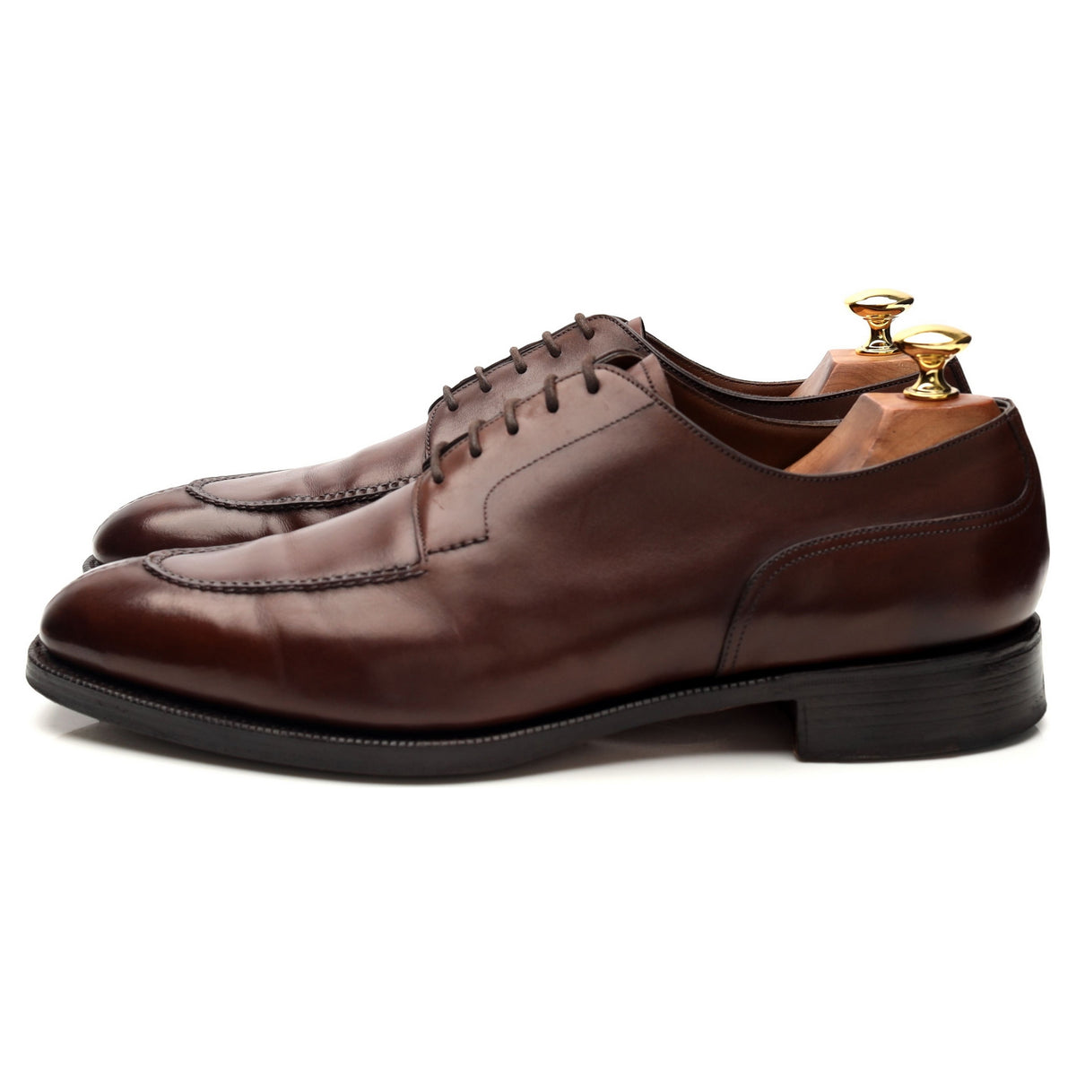 &#39;Dover&#39; Brown Leather Derby Split Toe UK 9.5 E