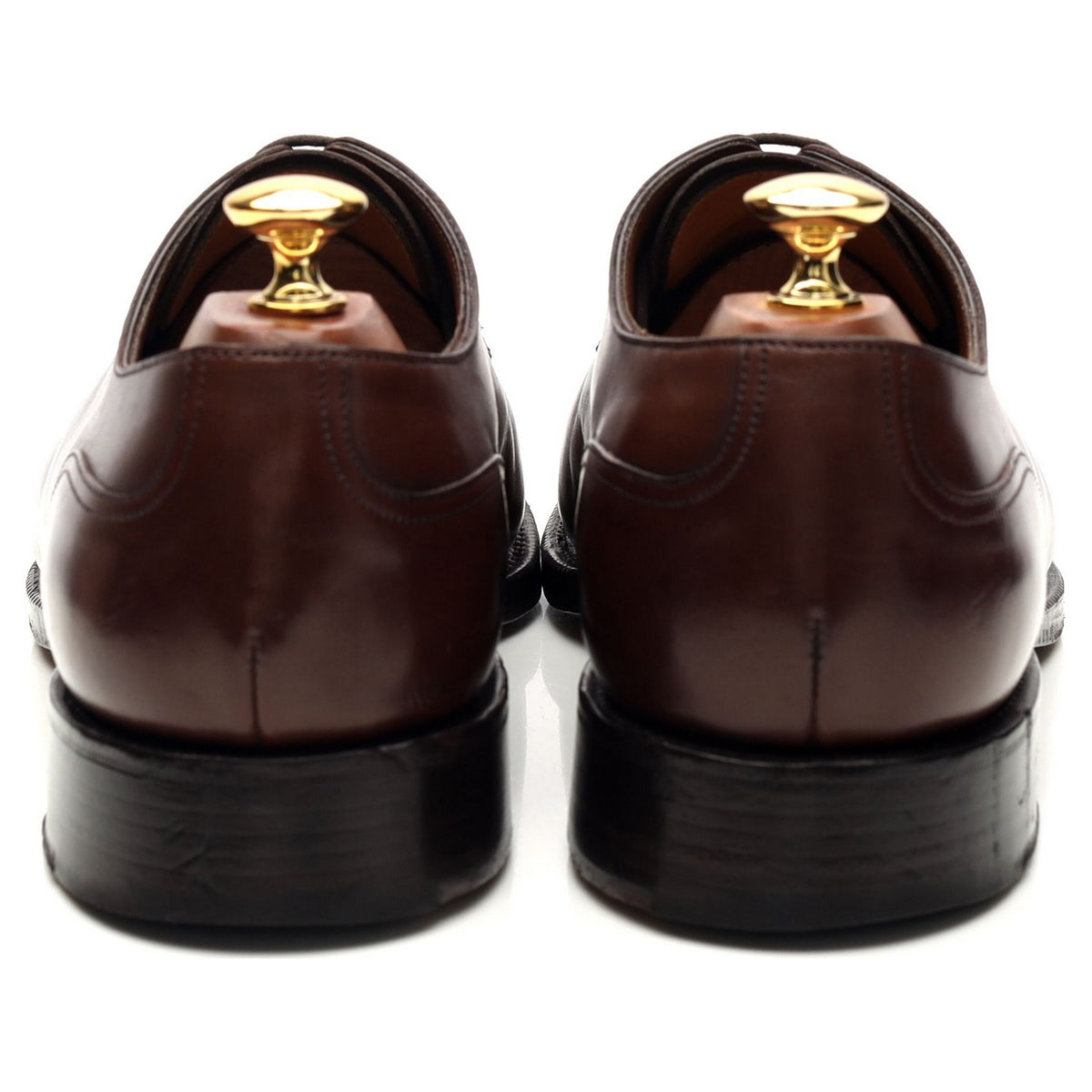 &#39;Dover&#39; Brown Leather Derby Split Toe UK 9.5 E