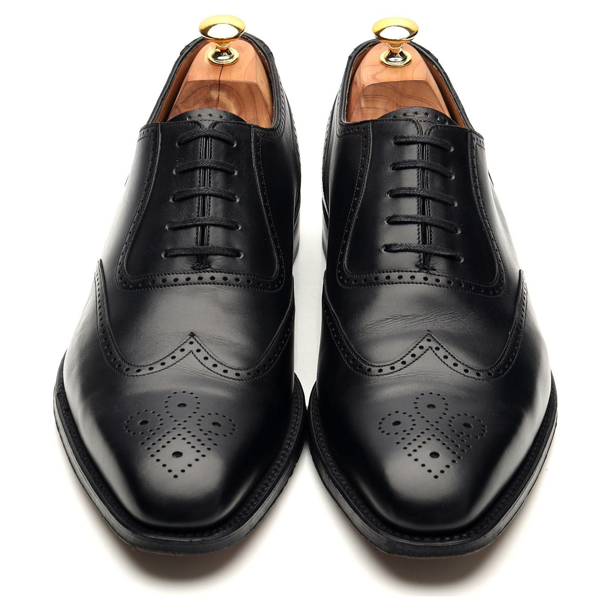 1880 Legacy &#39;Ettrick&#39; Black Leather Oxford Brogues UK 11.5 F