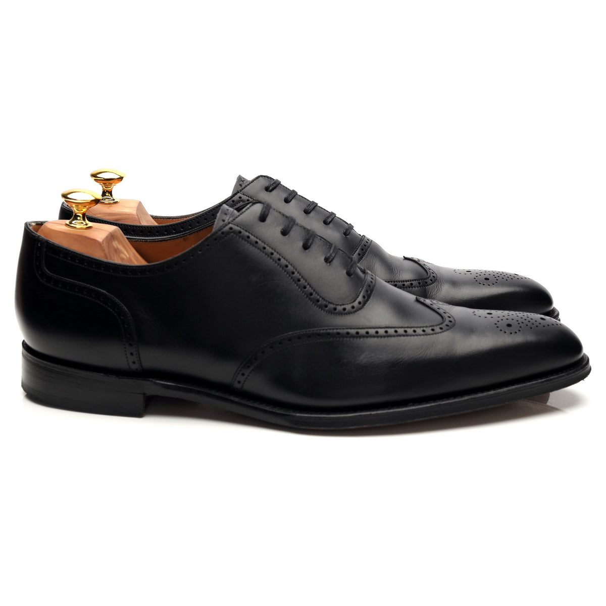 1880 Legacy &#39;Ettrick&#39; Black Leather Oxford Brogues UK 11.5 F