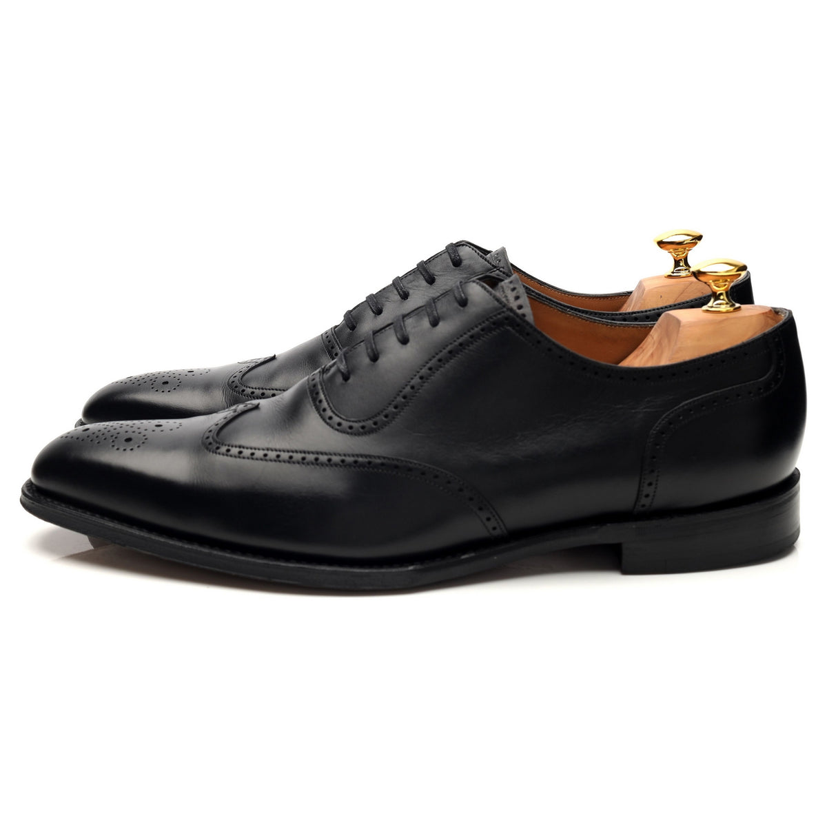 1880 Legacy &#39;Ettrick&#39; Black Leather Oxford Brogues UK 11.5 F