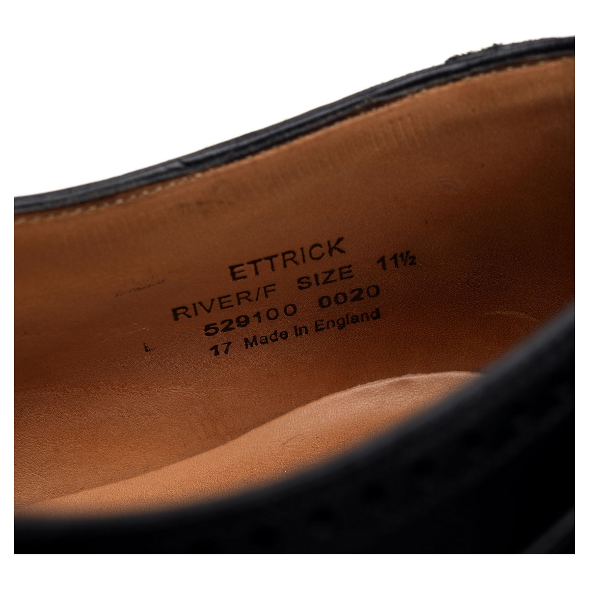 1880 Legacy &#39;Ettrick&#39; Black Leather Oxford Brogues UK 11.5 F