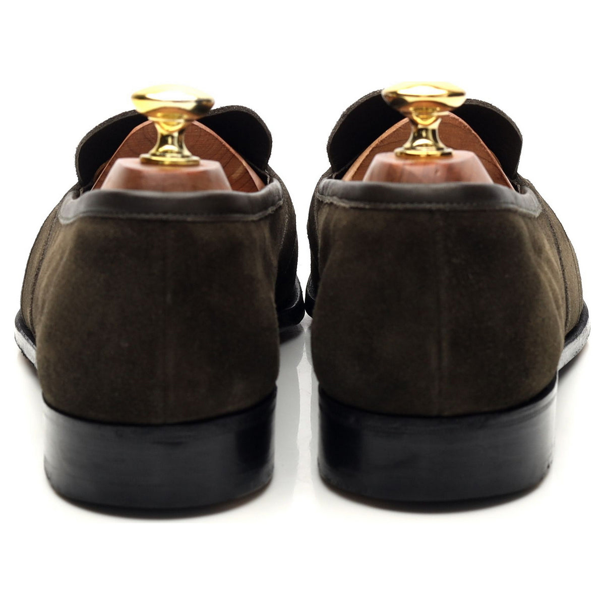 &#39;Montpellier&#39; Dark Green Suede Loafers UK 8.5 E