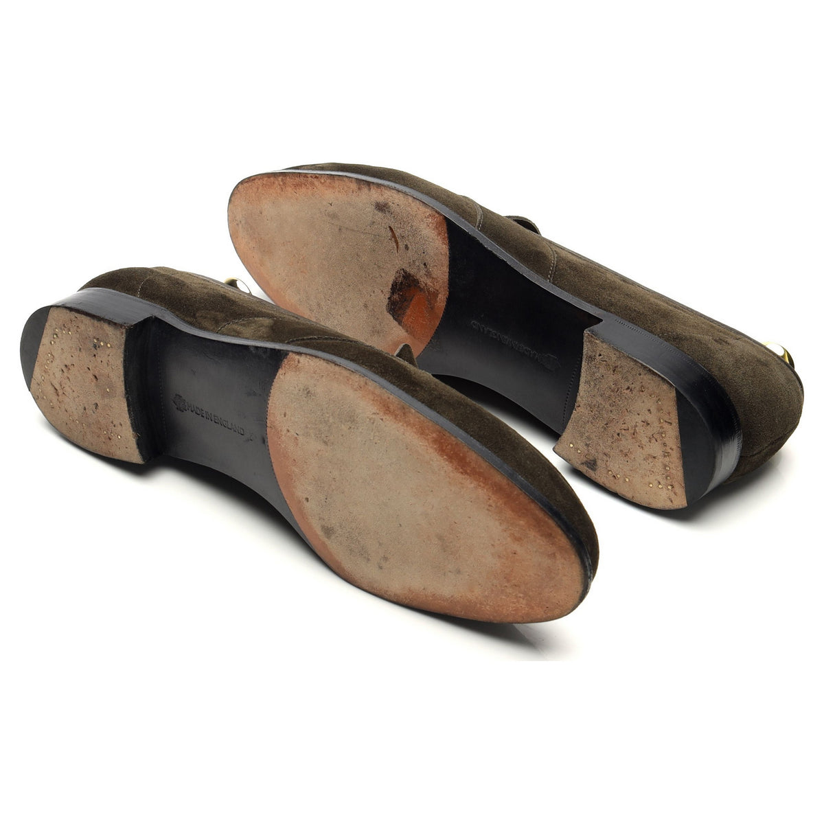 &#39;Montpellier&#39; Dark Green Suede Loafers UK 8.5 E