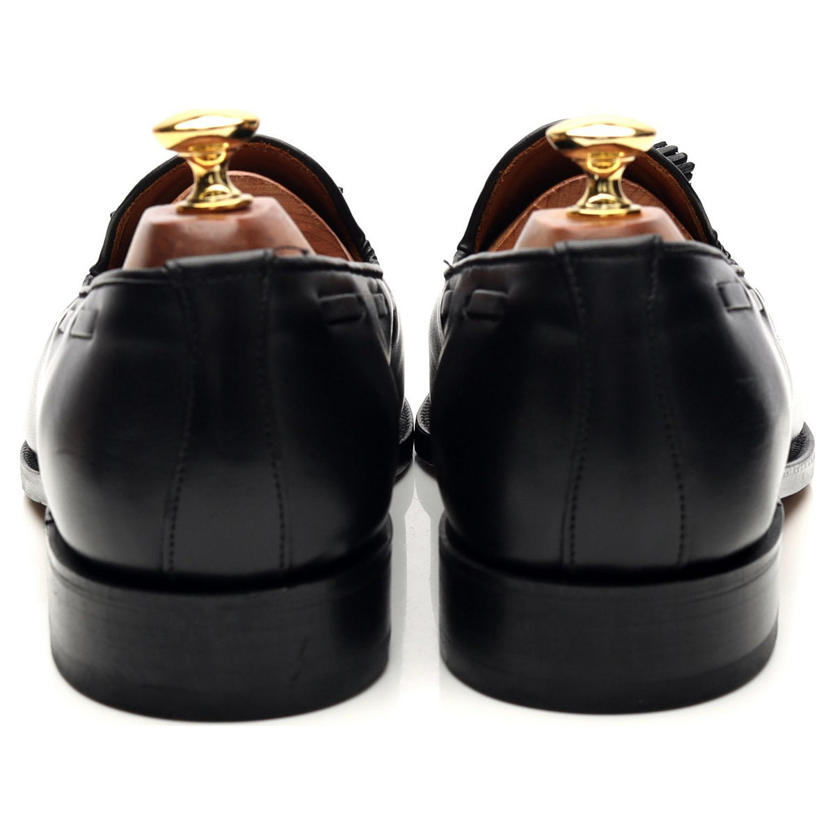 Shipton &amp; Heneage &#39;Finchley&#39; Black Leather Tassel Loafers UK 9.5 F