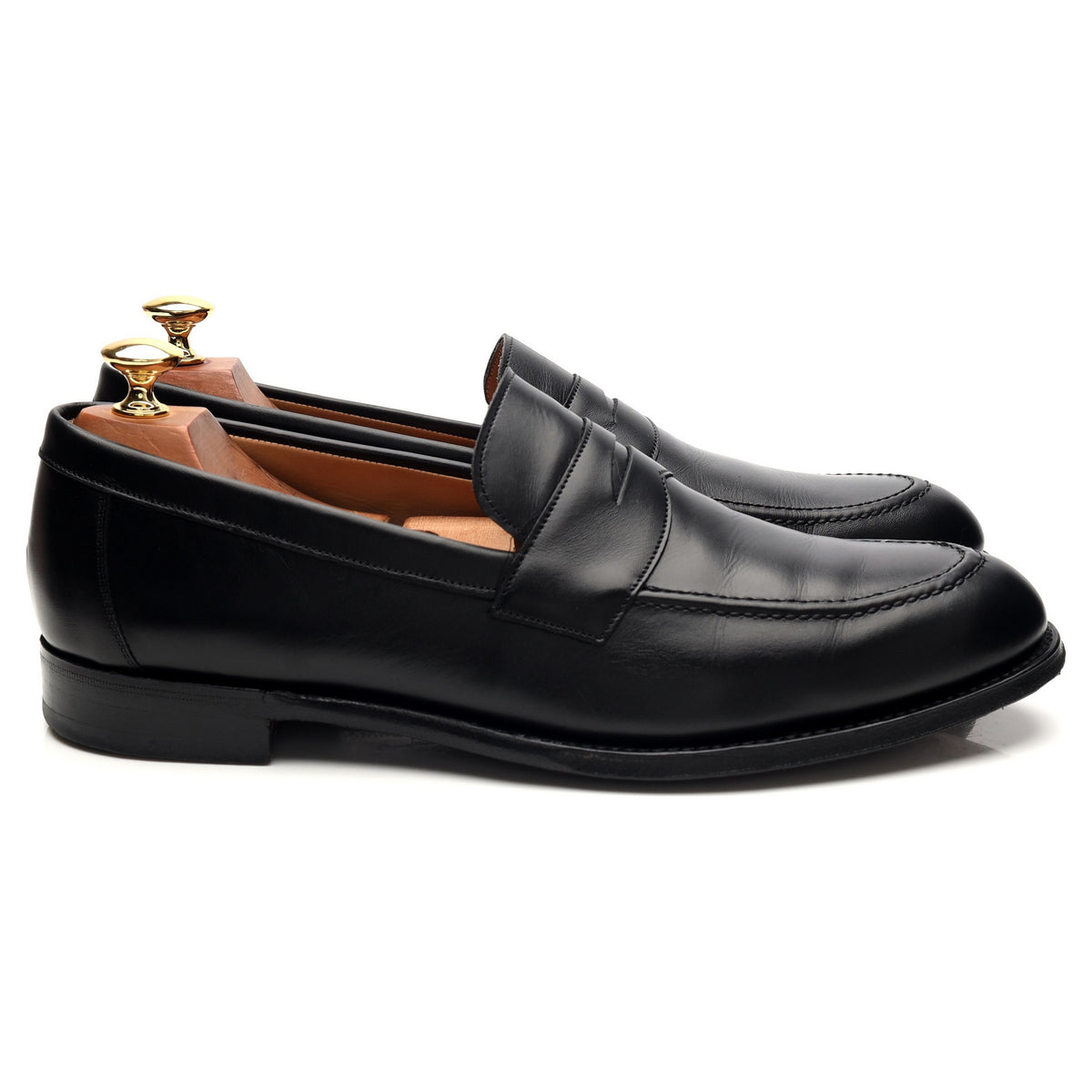 &#39;Hadley&#39; Black Leather Loafers UK 9 F
