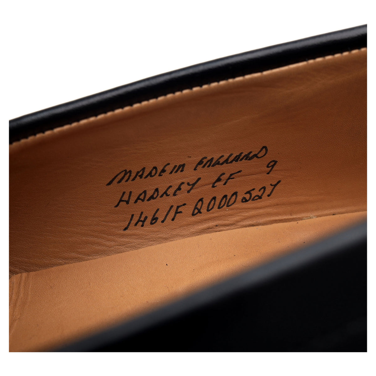 &#39;Hadley&#39; Black Leather Loafers UK 9 F