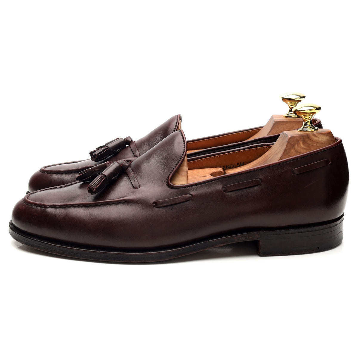 &#39;Cavendish&#39; Burgundy Leather Tassel Loafers UK 7 EX