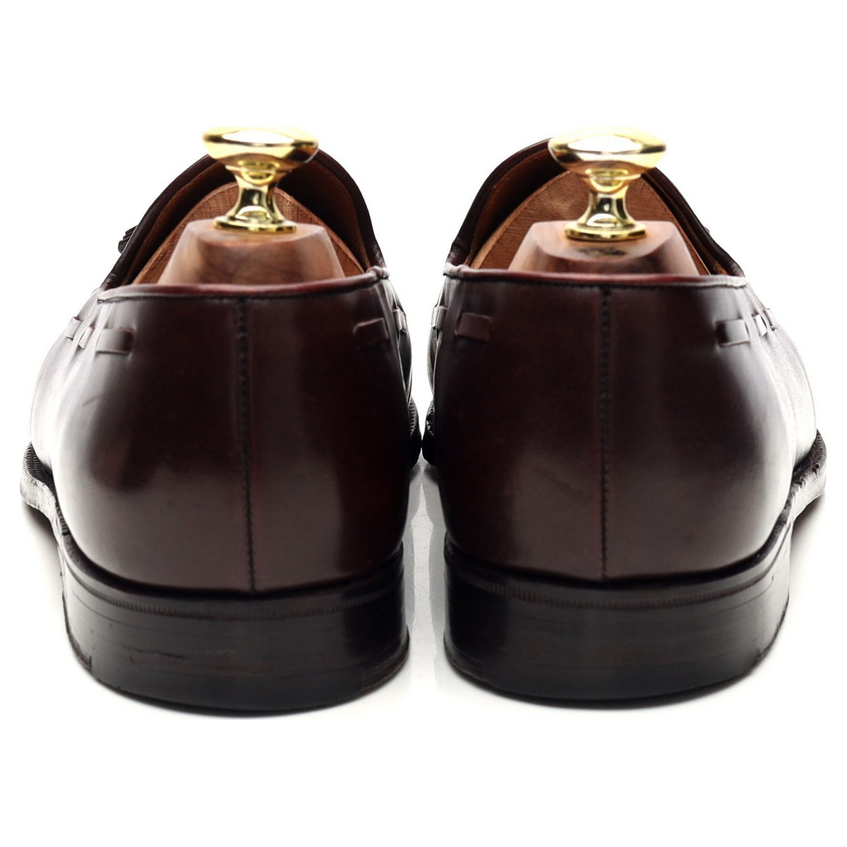 &#39;Cavendish&#39; Burgundy Leather Tassel Loafers UK 7 EX