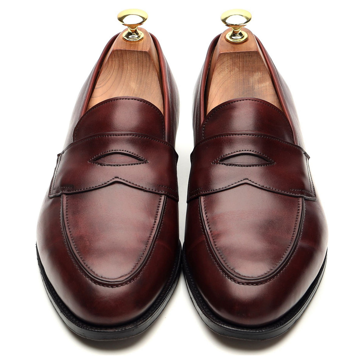 &#39;Piccadilly&#39; Burgundy Leather Loafers UK 9 D
