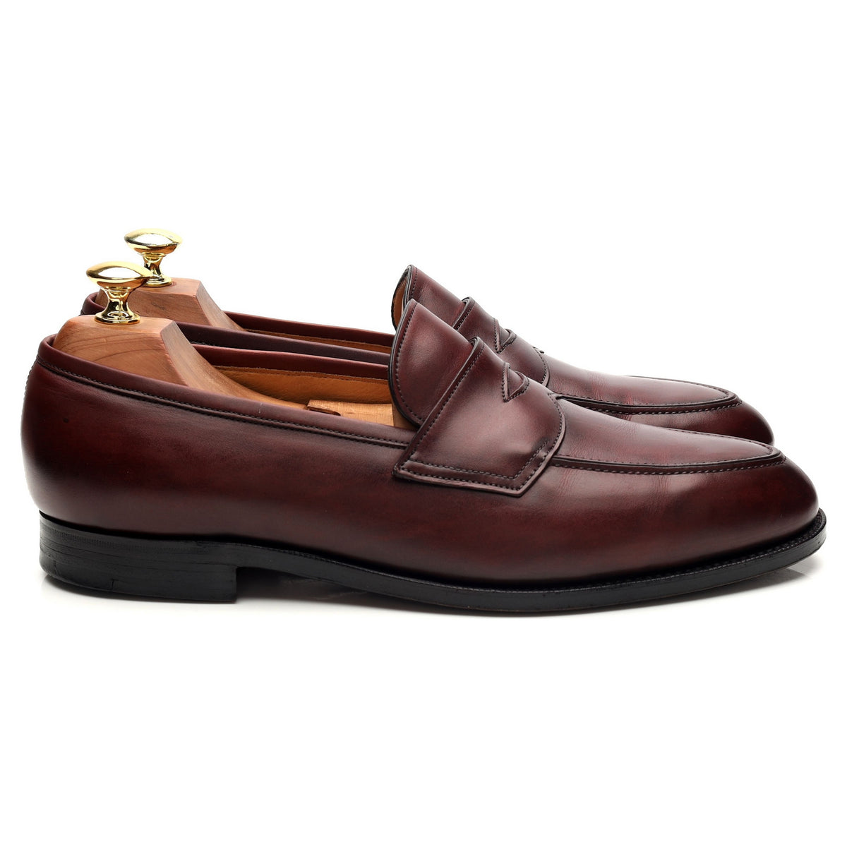 &#39;Piccadilly&#39; Burgundy Leather Loafers UK 9 D