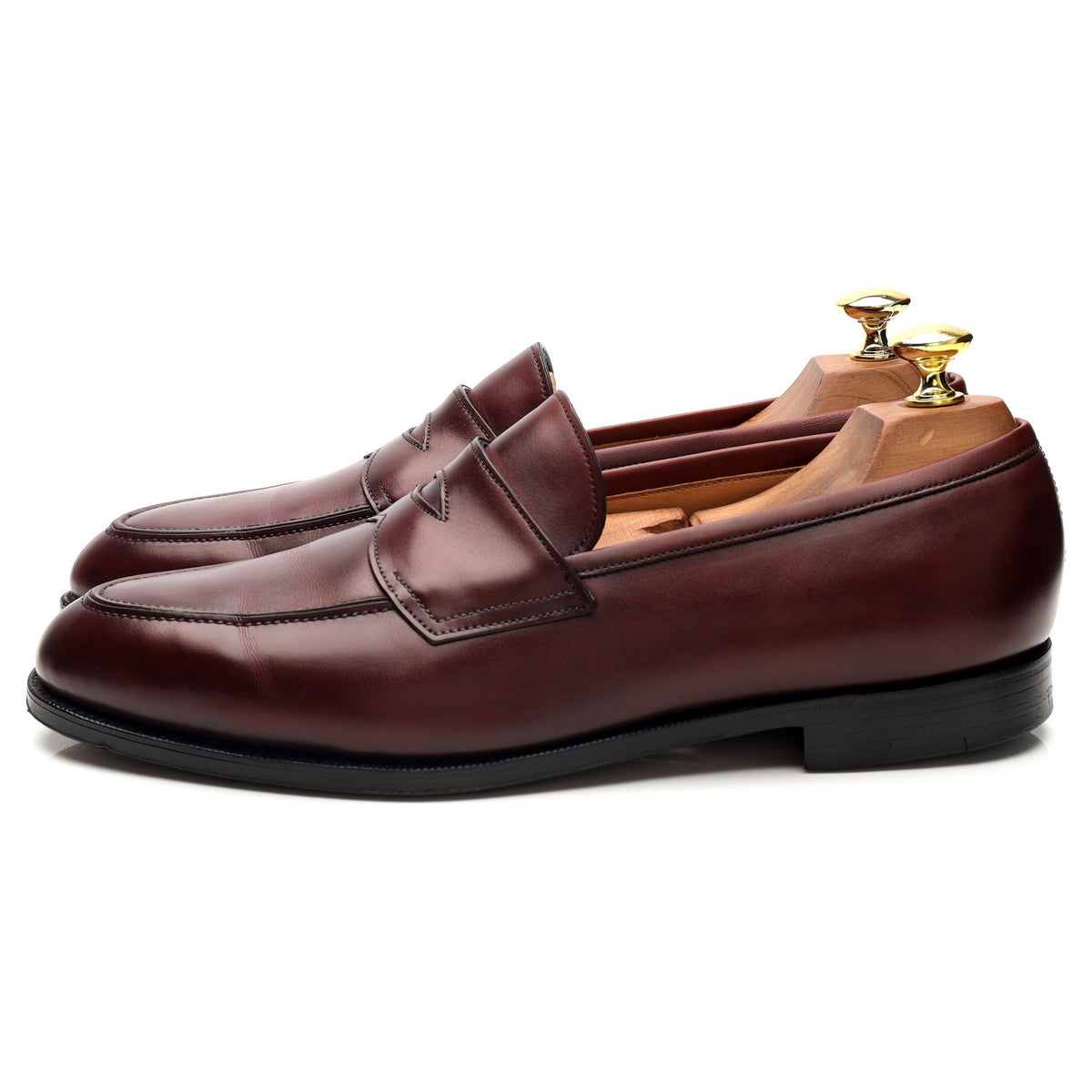 &#39;Piccadilly&#39; Burgundy Leather Loafers UK 9 D