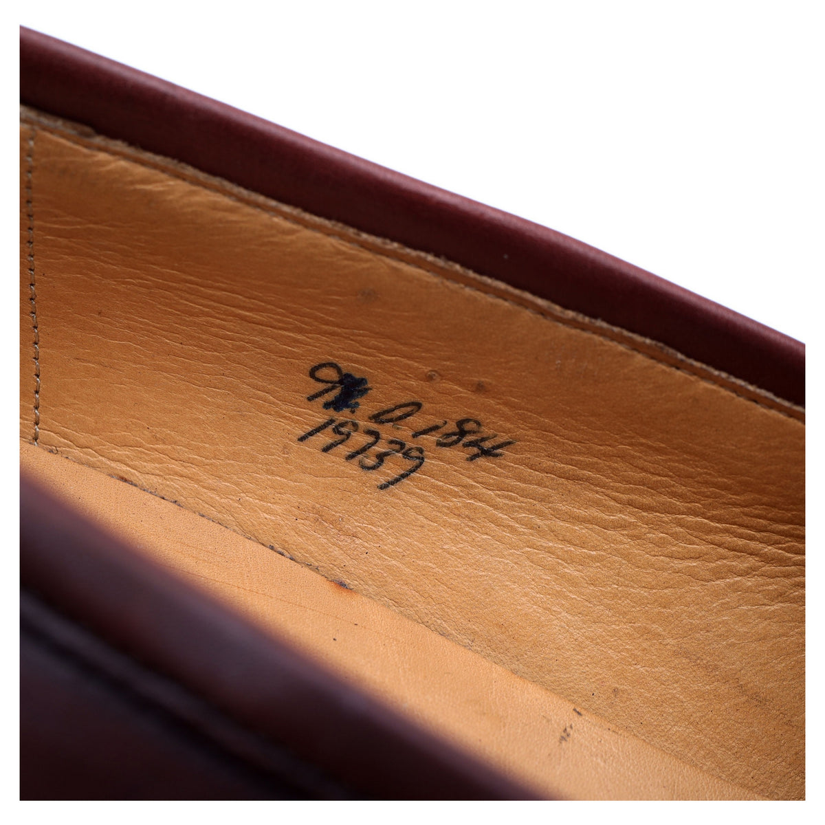 &#39;Piccadilly&#39; Burgundy Leather Loafers UK 9 D