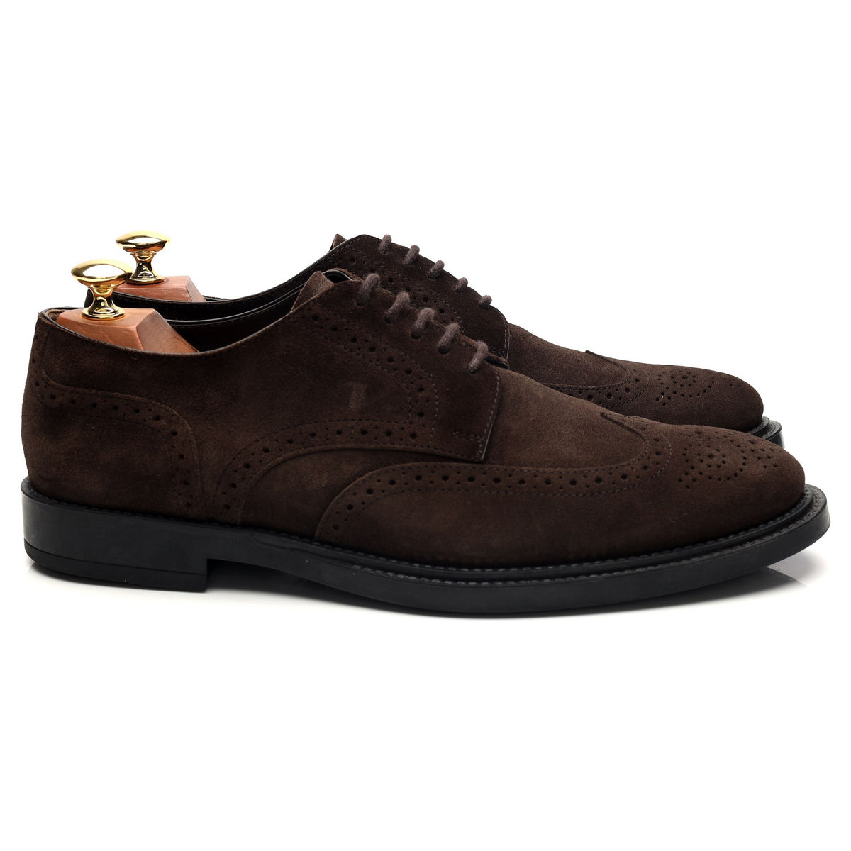 Dark Brown Suede Derby Brogues UK 9