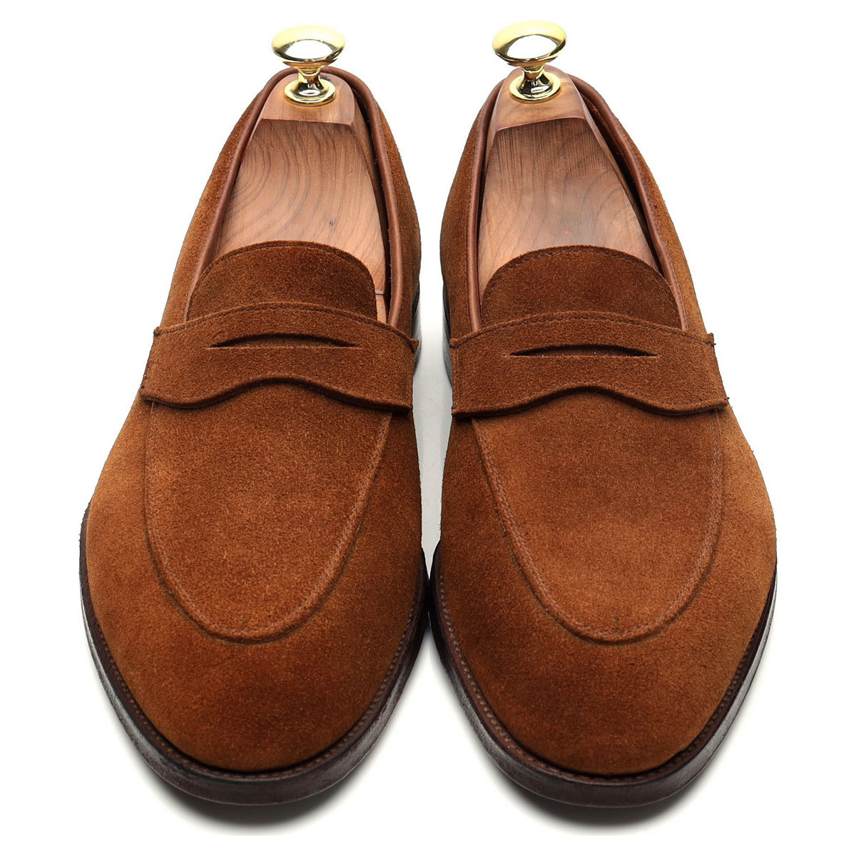 &#39;Nice&#39; Snuff Brown Suede Loafers UK 6.5 E