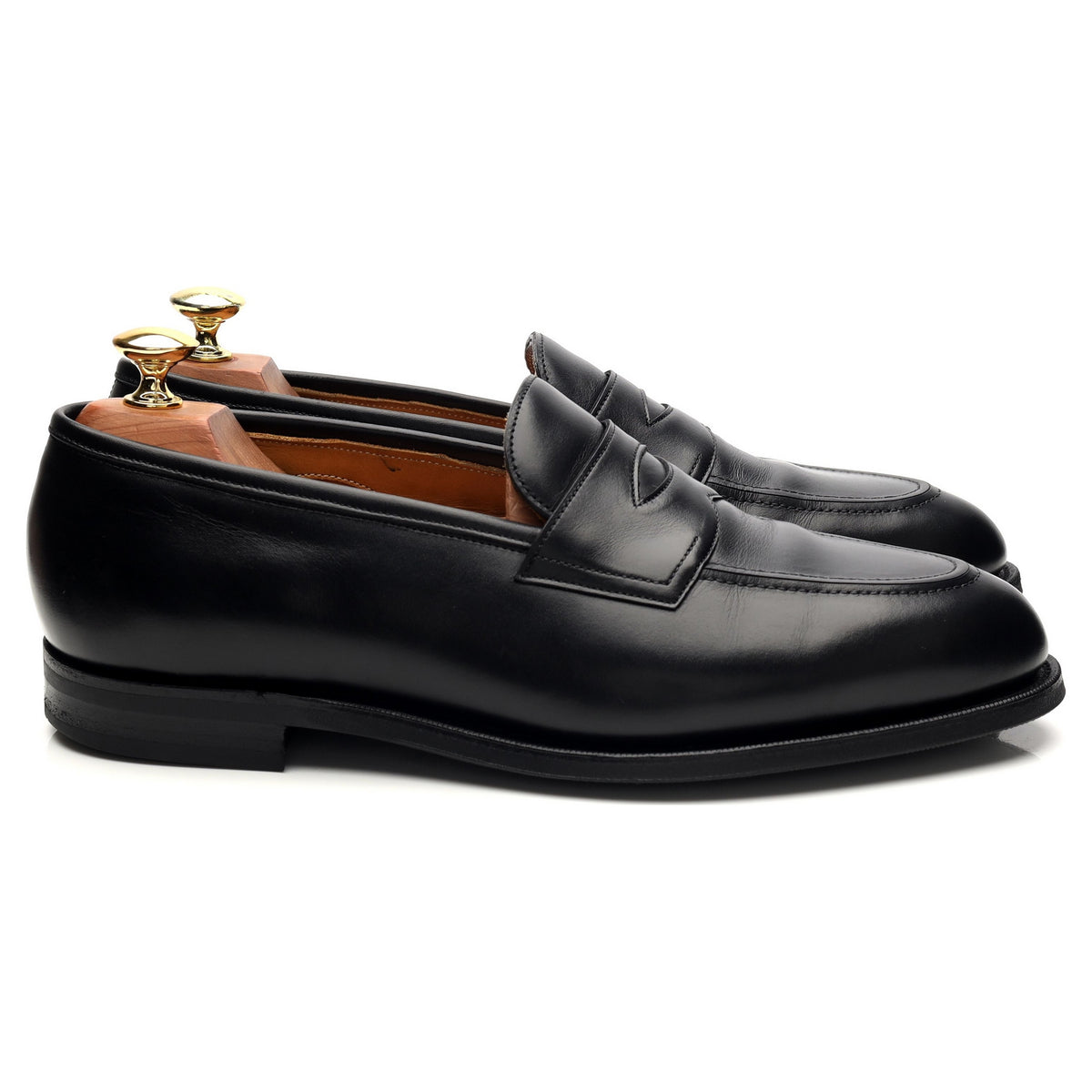 &#39;Piccadilly&#39; Black Leather Loafers UK 7.5 E