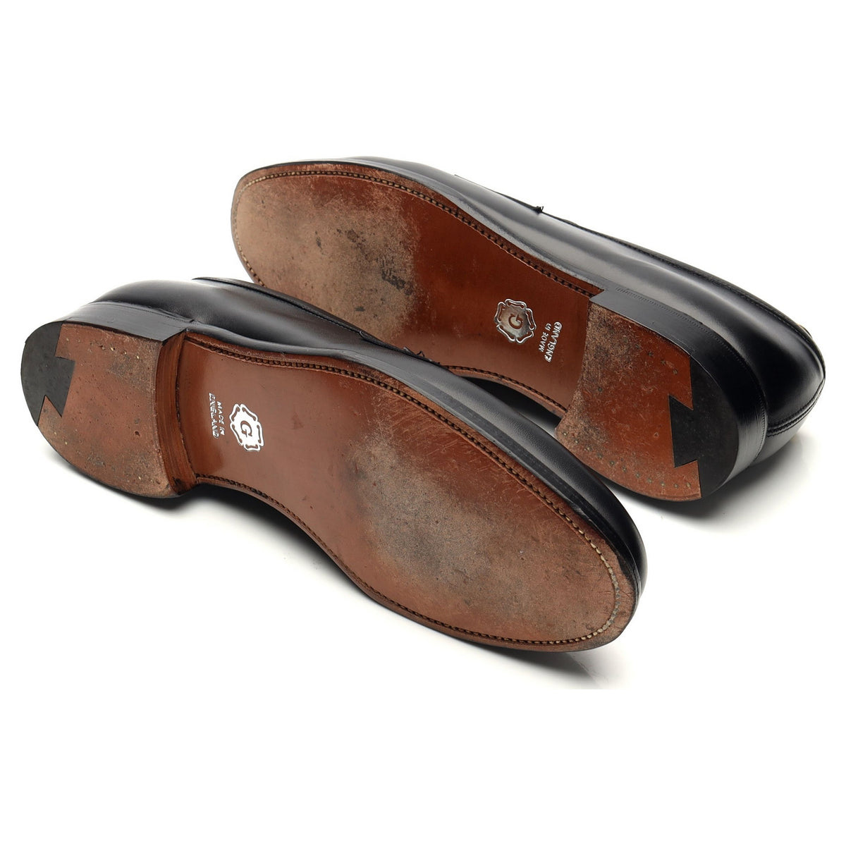&#39;Aldgate&#39; Black Leather Loafers UK 6.5 E
