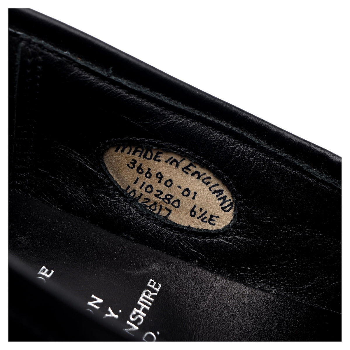&#39;Aldgate&#39; Black Leather Loafers UK 6.5 E