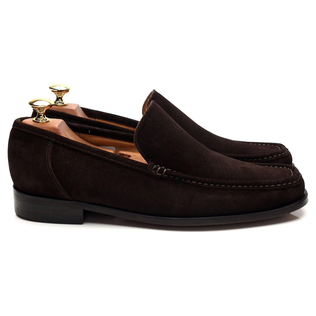 &#39;Treviso&#39; Dark Brown Suede Slip On Loafers UK 8 G