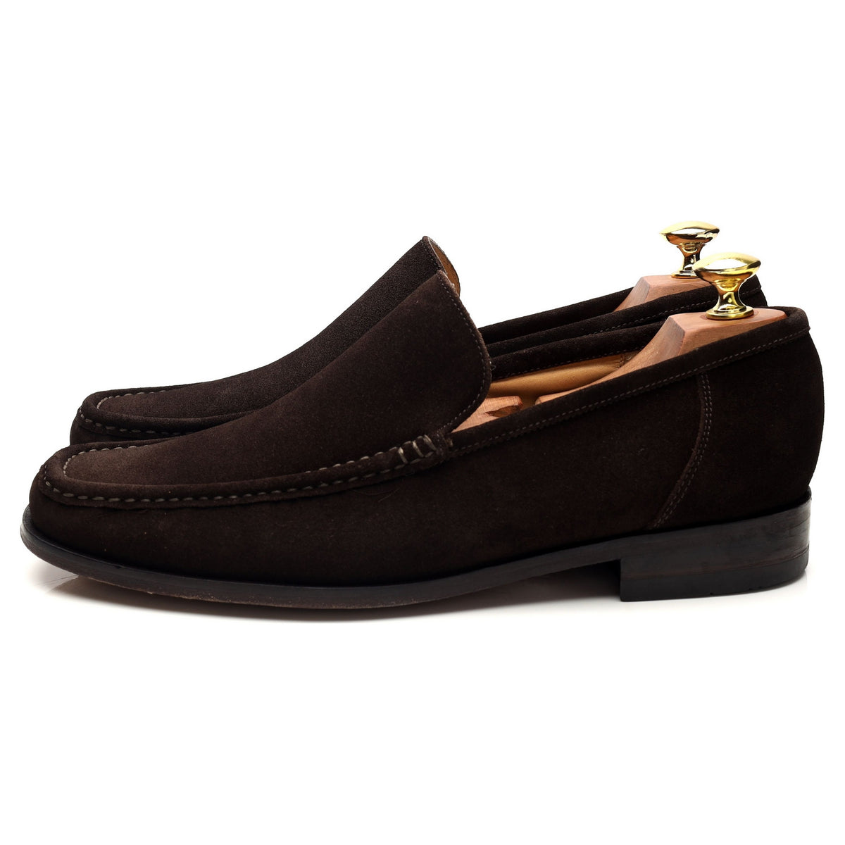 &#39;Treviso&#39; Dark Brown Suede Slip On Loafers UK 8 G