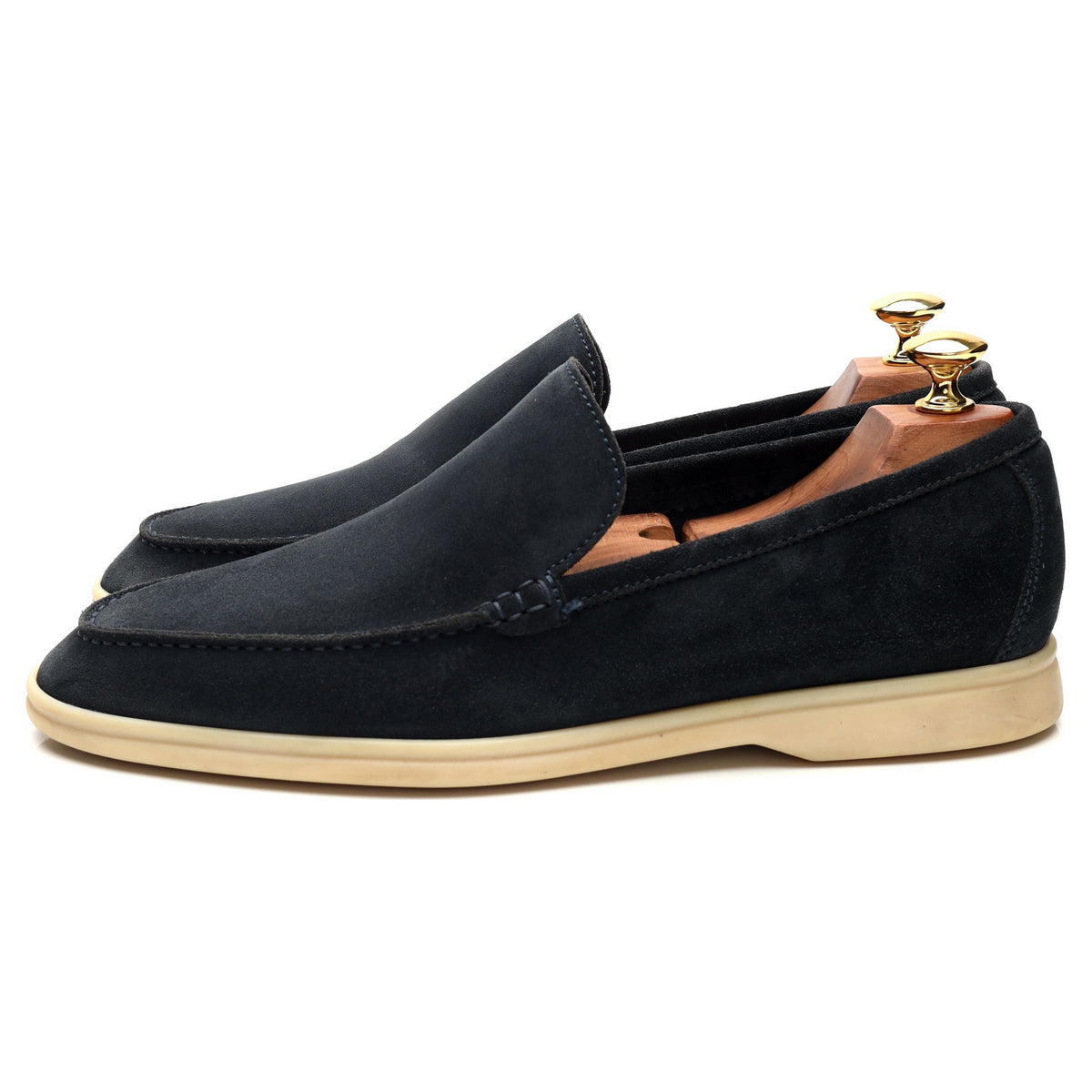 &#39;Summer Walk&#39; Navy Blue Suede Slip On Loafers UK 8 EU 42