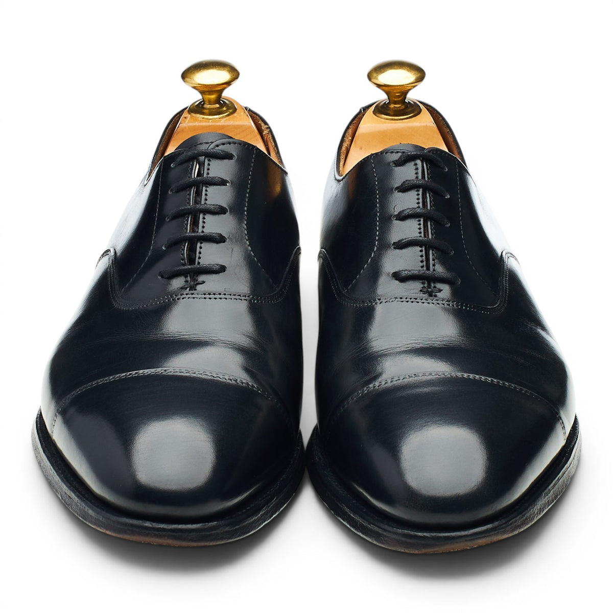 'Connaught' Black Leather Oxford UK 8.5 E