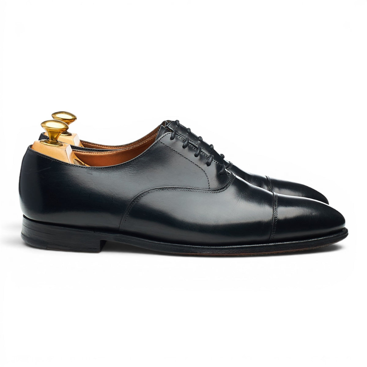 'Connaught' Black Leather Oxford UK 8.5 E