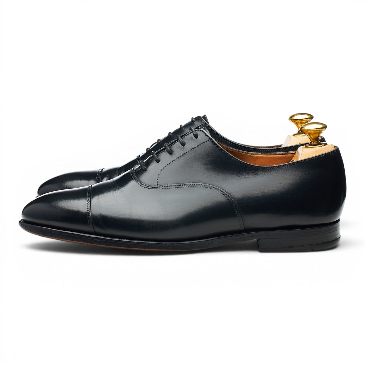 'Connaught' Black Leather Oxford UK 8.5 E