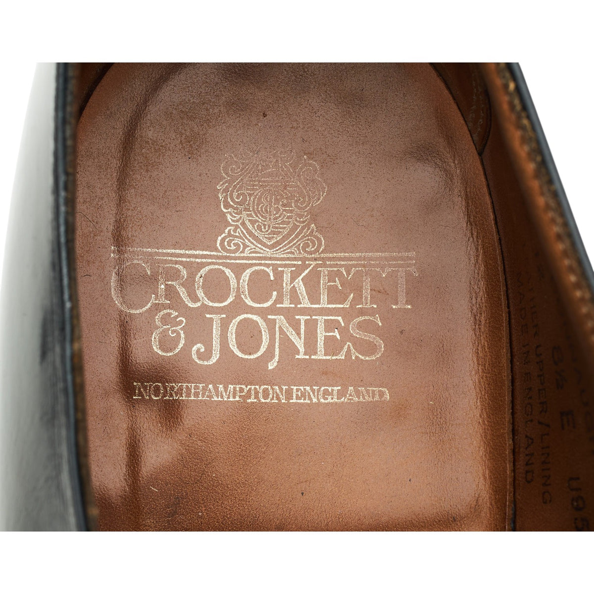'Connaught' Black Leather Oxford UK 8.5 E