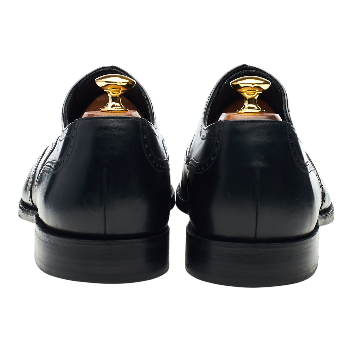 1880 'Savoy' Black Leather Oxford Brogues UK 10 F