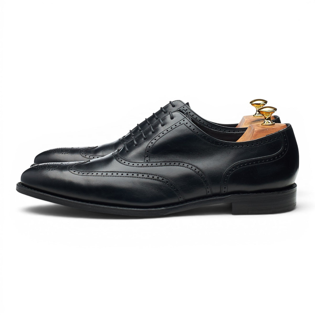 1880 'Savoy' Black Leather Oxford Brogues UK 10 F