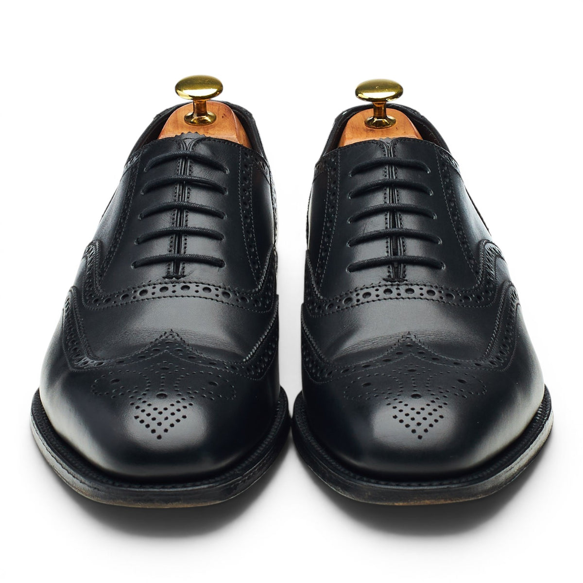 1880 'Buckingham' Black Leather Oxford Brogues UK 8.5 F