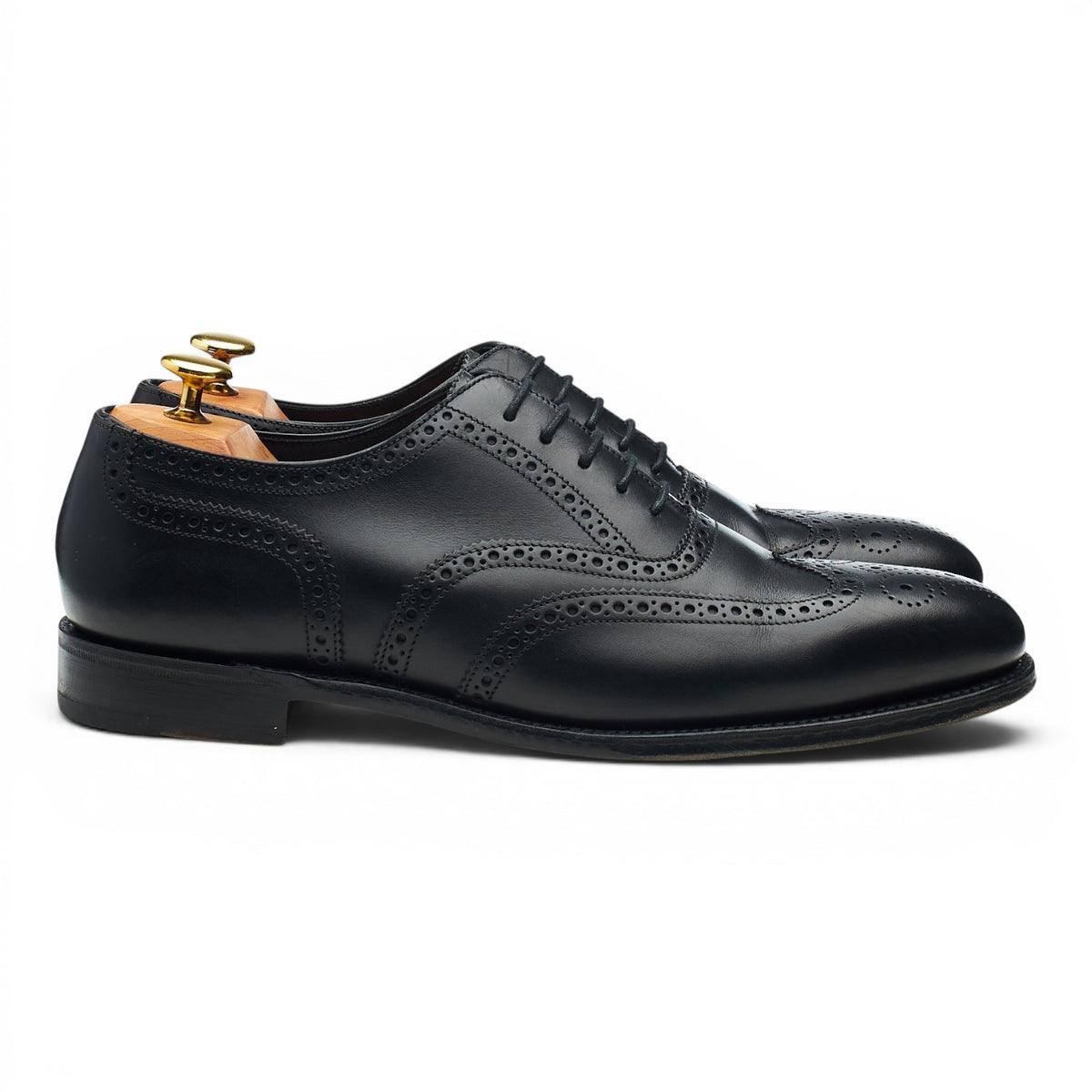 1880 'Buckingham' Black Leather Oxford Brogues UK 8.5 F