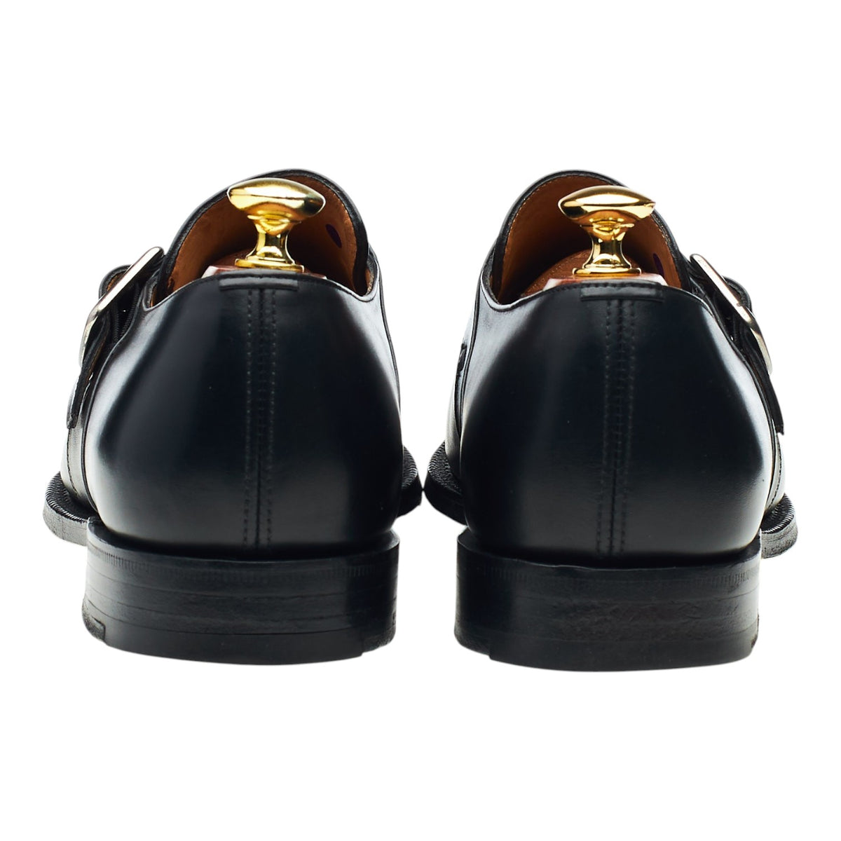 'Sydney' Black Leather Single Monk Strap UK 8 G