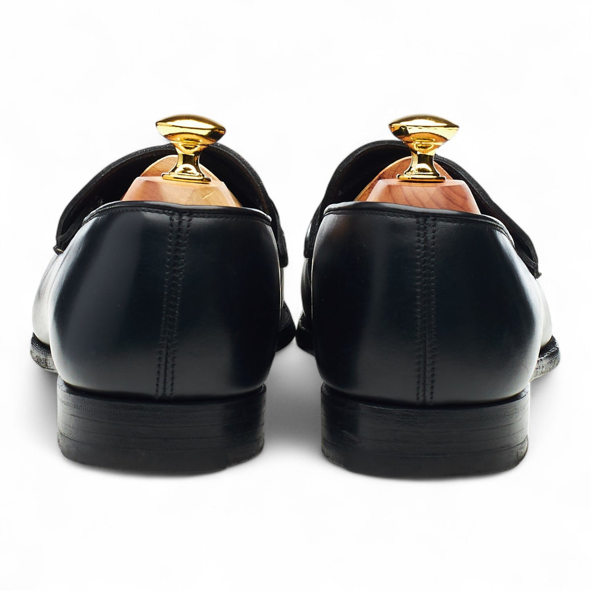 'Matthew' Black Leather Butterfly Loafers UK 7 E