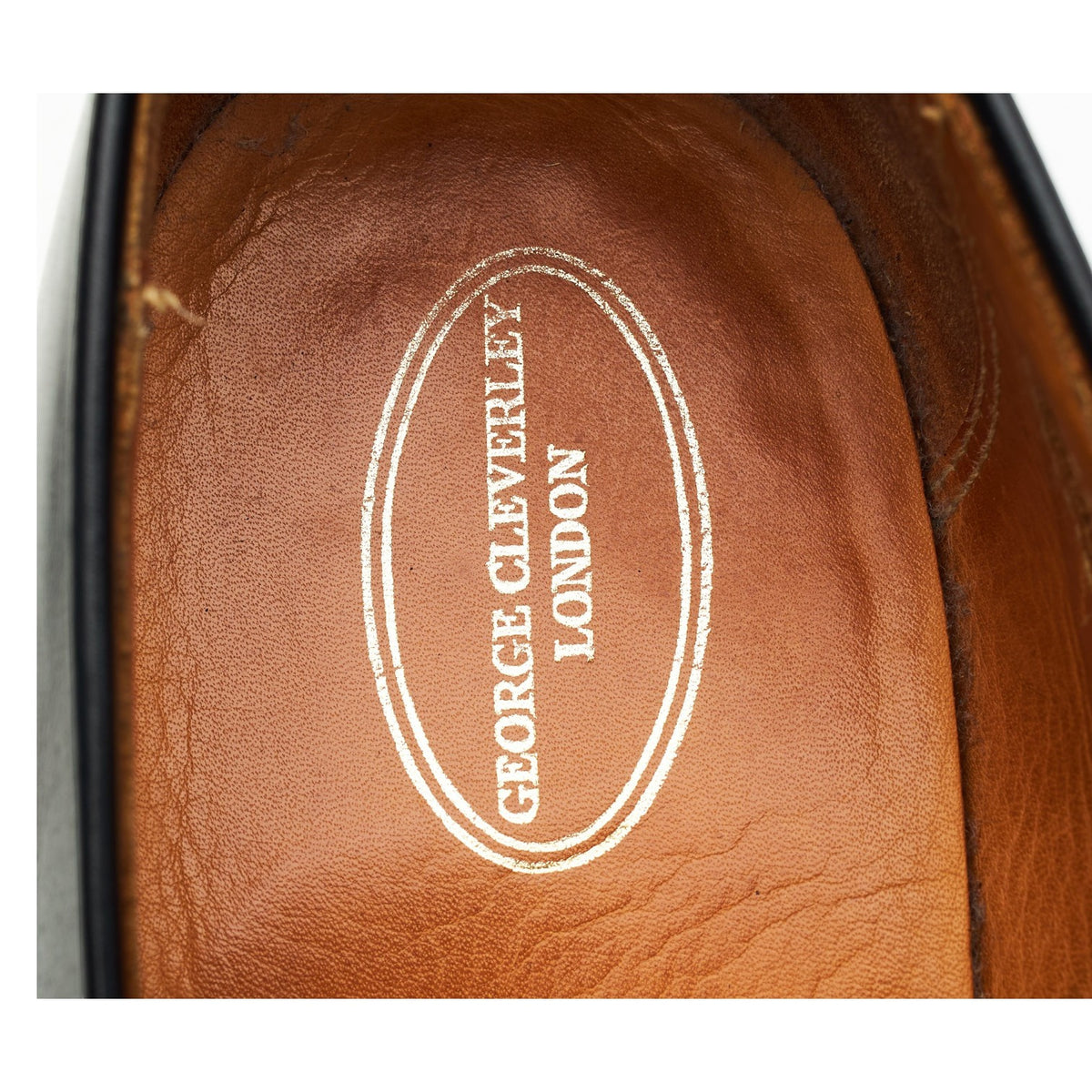 'Matthew' Black Leather Butterfly Loafers UK 7 E