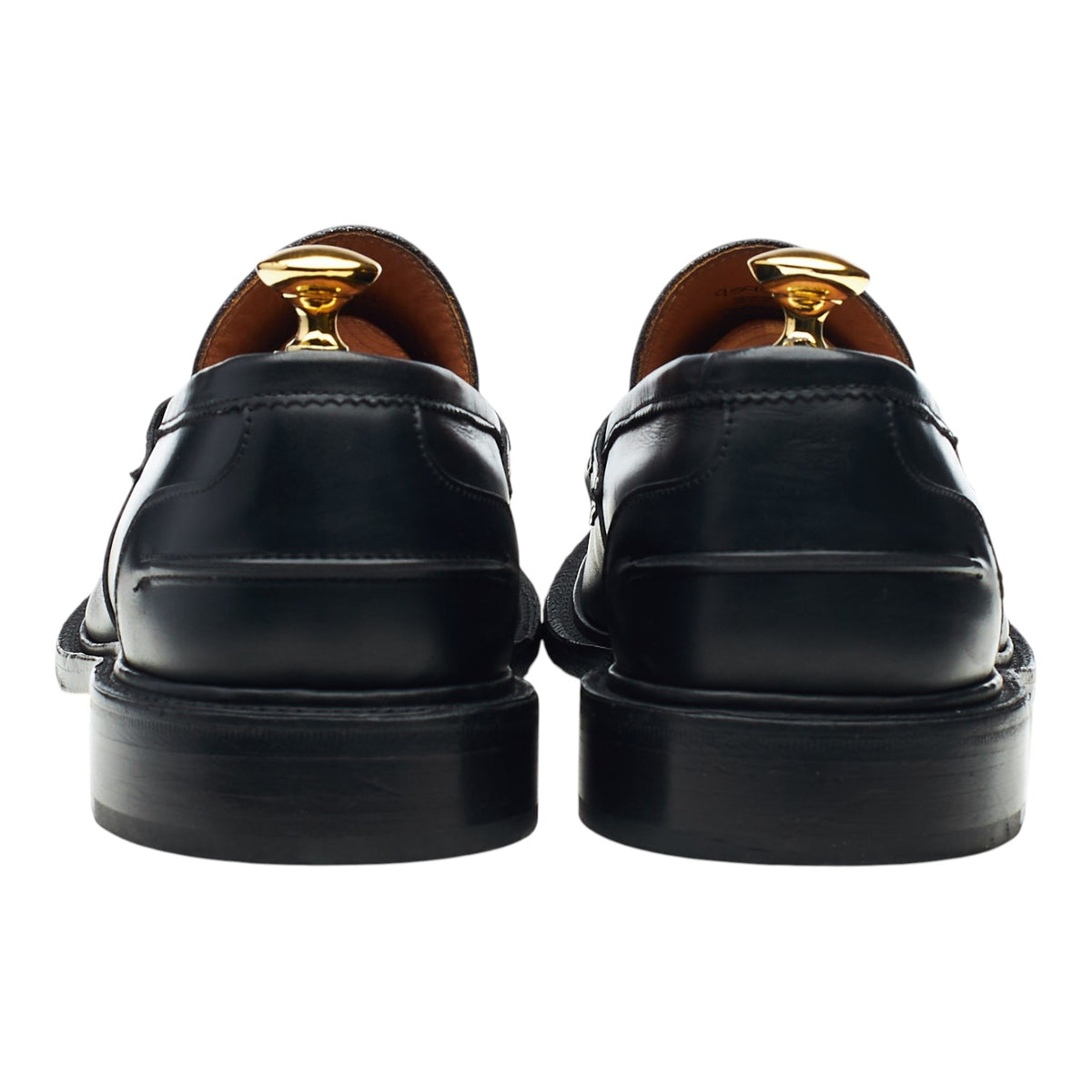 'James' Black Leather Loafers UK 7